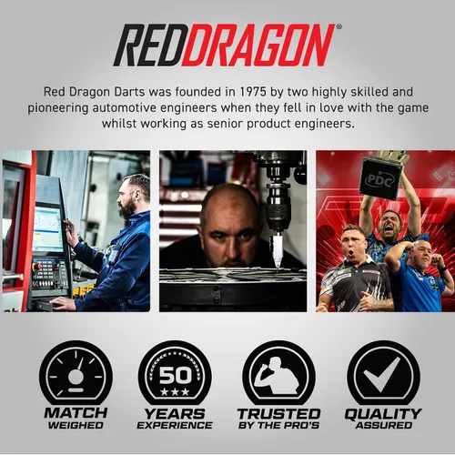 Vista 7 de RED DRAGON Darts - Miami - 22g, 24g, 26g, Professional Tungsten Darts Set with Flights and Stems