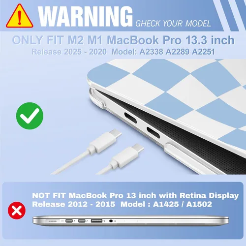 Vista 2 de May Chen Funda para MacBook Pro de 13 pulgadas M2 2023, 2022, 2021, 2020 A2338 M1 A2251 A2289, carcasa rígida de plástico para MacBook Pro de 13