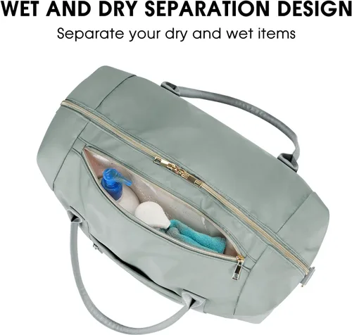 Vista 3 de WANDF Para Spirit Airlines - Bolsa para artículos personales de 18 x 14 x 8 pulgadas debajo del asiento con bolsillo para ropa húmeda