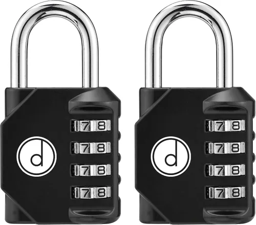 Vista 9 de Candado: cerradura de 4 dígitos de combinación para lockers de gimnasios, deportes, escuelas & empleados, aire libre, vallas y almacenamientos. Todo