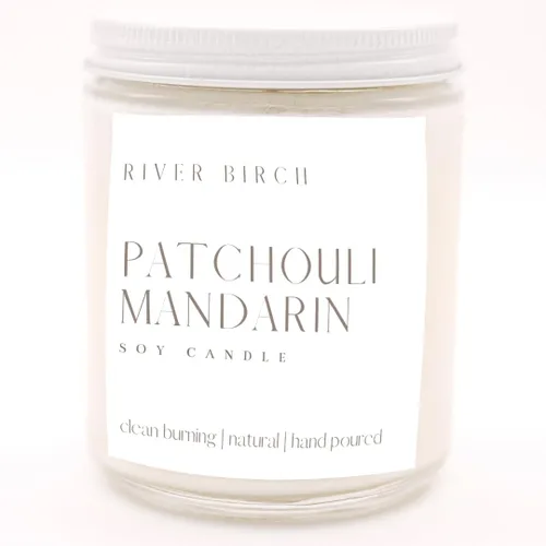 Vista 7 de River Birch Candles - Vela perfumada de almendra y miel Velas en tarro de ámbar de soja de primera calidad, totalmente naturales, no tóxicas, 8.5