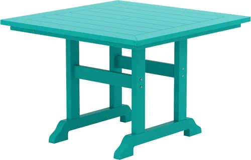 Vista 14 de Muebles Mesa de Comedor Rectangular Adirondack de 37 Pulgadas de Ancho x 71 Pulgadas de Largo, Resistente a los Rayos UV y a la Decoloración para su