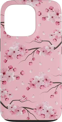 Vista 10 de Japanese Cherry Blossom Floral Flower Pattern Pastel Pink Case for iPhone 17