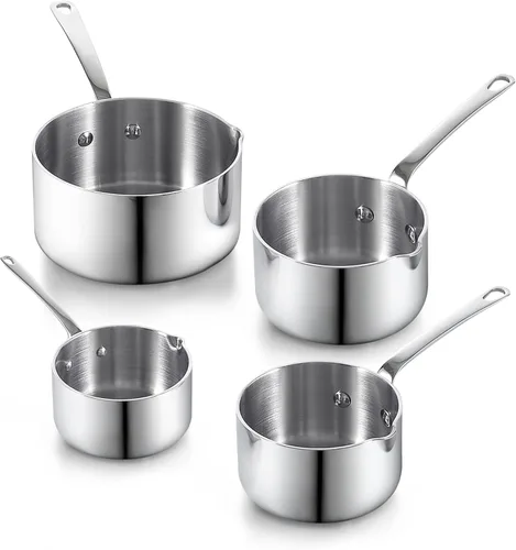 Vista 9 de Cooks Standard Calentador de mantequilla multicapa de 0.15 cuartos de galón, pequeña sartén de acero inoxidable, mini olla para derretir leche