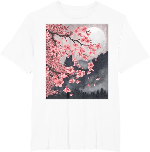 Vista 15 de Sakura - Camiseta japonesa de cerezo en flor japonesa, Negro, S