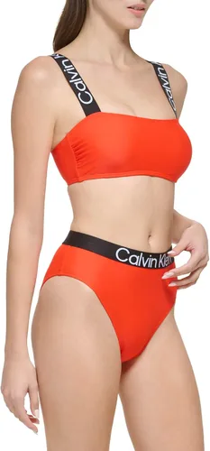 Vista 5 de Calvin Klein Conjunto de bikini deportivo de cintura alta con logotipo elástico para mujer