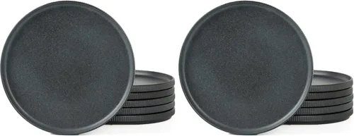Vista 40 de famiware Star Platos de Ensalada para 6, Juego de Platos de 8 Pulgadas, Vajilla de Gres, Platos Pequeños para Postre, Ensalada, Aperitivo, Blanco