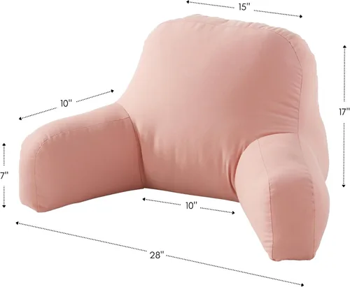 Vista 4 de Greendale Home Fashions Cotton Duck Junior - Almohada para reposo en cama, color rubor