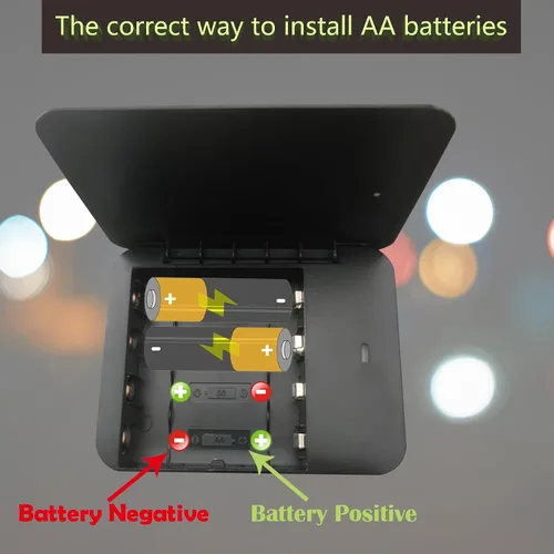 Vista 6 de Cargador de teléfono operado por batería con LED Banco de energía portátil con batería USB de emergencia alimentado por 4 pilas AA