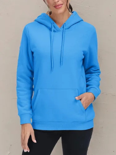 Vista 66 de MAGCOMSEN Sudaderas con capucha para mujer, con forro de sherpa, de vellón, para invierno, cálido, pesado, de algodón, con bolsillo