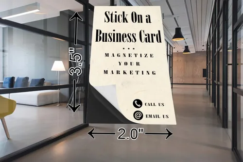 Vista 3 de Super fuerte, flexible 3.5x2 en tarjeta de visita magnética 50Pk. DIY imán personalizado con adhesivo trasero es gran producto promocional