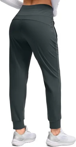 Vista 43 de G Gradual Pantalones deportivos con forro polar para mujer, de cintura alta, resistentes al agua, térmicos, para invierno, correr, senderismo