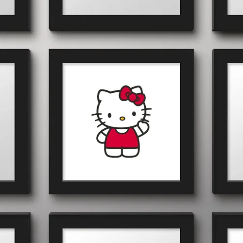 Vista 3 de Trends International Gallery Pops Hello Kitty - Póster de pared con diseño de Hello Kitty, 12 x 12 pulgadas, versión de marco negro