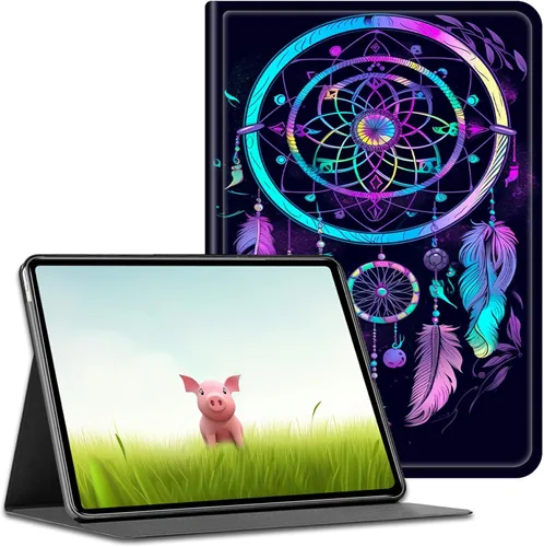 Vista 45 de Funda para tablet Amazon Kindle Fire HD 8/HD 8 Plus versión 2022/2020 (12ª/10ª generación), fundas antideslizantes multiángulo con función de Pinos
