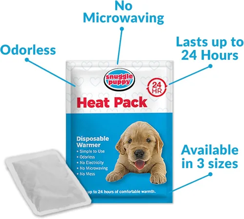 Vista 5 de Snuggle Puppy - Juguete original para cachorros con pulso y paquete de calor de sensación real, ayuda calmante para dormir para la ansiedad