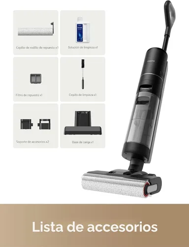 Vista 8 de DREAME H12 PRO - Aspiradora para suelos duros, aspiradora y trapeadora al mismo tiempo para suciedad húmeda y seca, autolimpieza automática