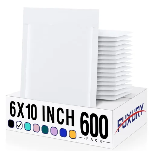Vista 29 de Fuxury Paquete de 25 sobres de burbujas de papel kraft de 8.5 x 12 pulgadas, sobres acolchados de fuerte adherencia autosellados, sobres acolchados
