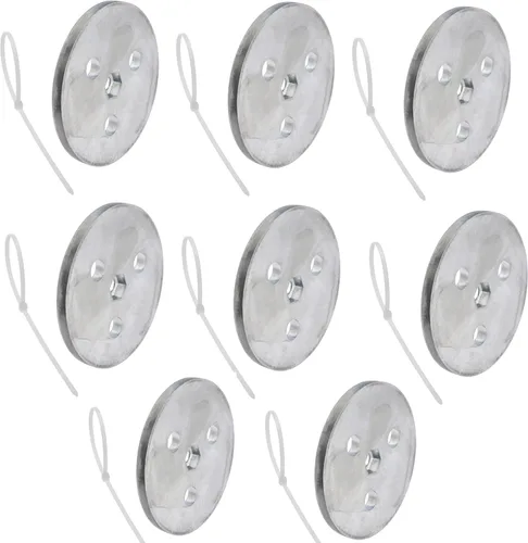 Vista 10 de Placa de peso de ánodo de zinc con lazos de plástico, placa de zinc en tu cesta de skimmer, cesta de desnatador, peso de ánodo de zinc