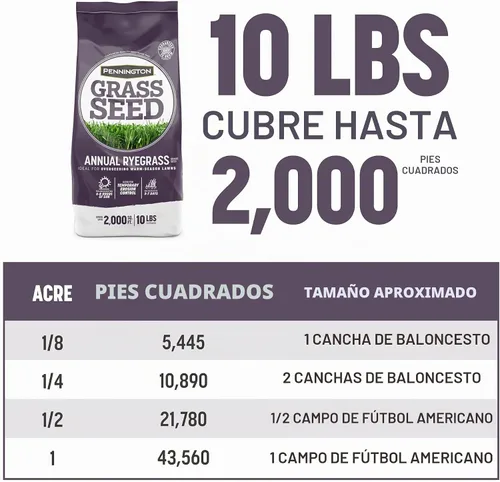 Vista 3 de Pennington Semilla anual de pasto de Ryegrass 10 lb