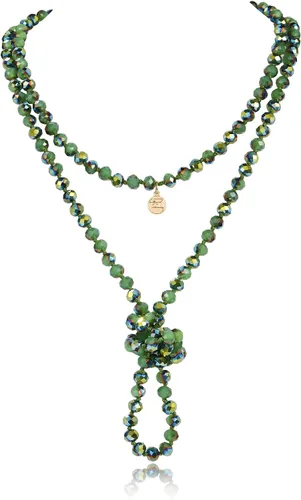 Vista 27 de Firstmeet Collar largo de cuentas de moda con nudo de cuerda, versátil, 60 pulgadas, joyería de disfraz para mujer Aqua Sky AB