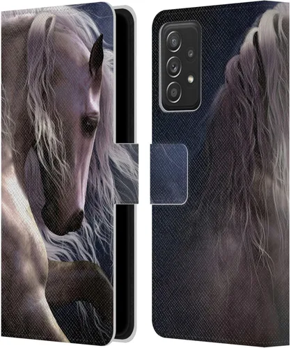Vista 296 de Head Case Designs Officially Licensed Laurie Prindle A Morgan Christmas Western Stallion Leather Wallet Case Compatible with Samsung Galaxy A07 4G
