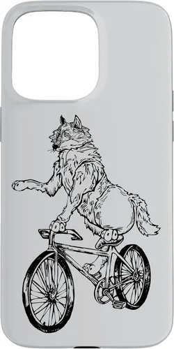 Vista 31 de Wolf Cycling Bicycle Funny Animal Cyclist Biking Bike Case for iPhone 17