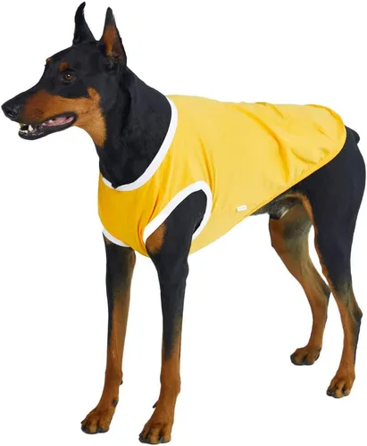 Vista 7 de Camiseta sin mangas para perro, camisas de algodón para perros, camisetas sin mangas, suave, transpirable, fresca para perro, ropa para mascotas