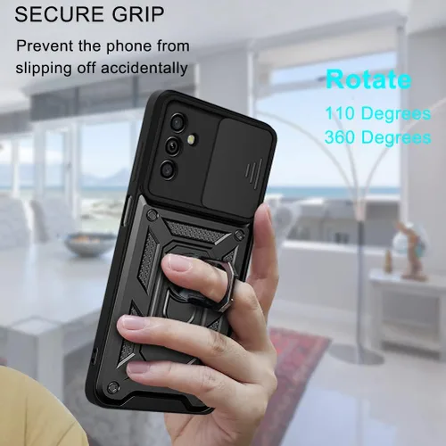 Vista 7 de Para Samsung Galaxy A13 5G Caso: Caja Del Teléfono Con Protector De Pantalla Para Samsung Galaxy A13 5G - Negro