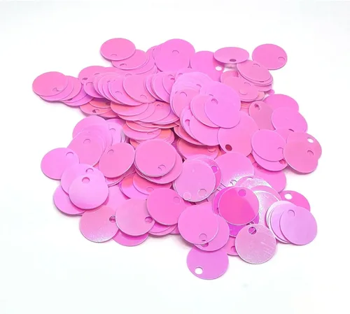 Vista 44 de Paillettes de lentejuelas redondas planas de 10/20/1.181 in, agujero de 0.157 in, mezcla de colores, lentejuelas acrílicas, 1,76 onzas (1.76 oz)