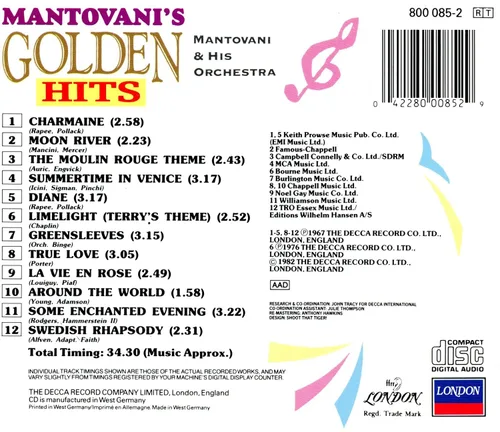 Vista 2 de Mantovani's Golden Hits