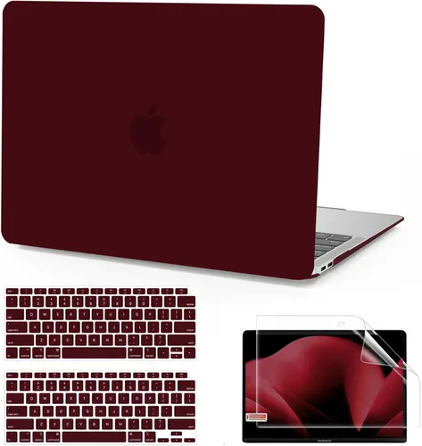 Vista 9 de Anban Funda compatible con MacBook Air de 13 pulgadas M1 2022 2021 2020 2019 2018 versión A2337 A2179 A1932 Touch ID, funda rígida de plástico mate