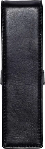 Vista 2 de DiLoro Estuche doble de cuero para lápices para dos bolígrafos y lápices (negro)