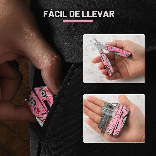 Vista 3 de VIRENKNIFE - Alicates multiherramienta 13 en 1, de acero inoxidable, multiherramienta EDC con cuchillo de bolsillo, destornillador, abrebotellas