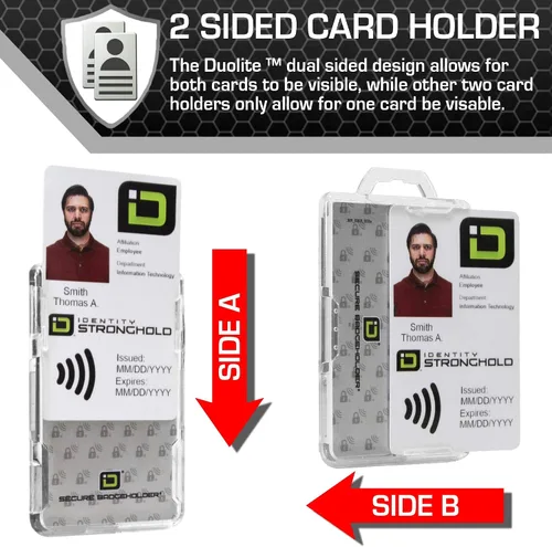 Vista 3 de Identity Stronghold Soporte seguro Duolite, transparente (IDSH2004-001B-clr)