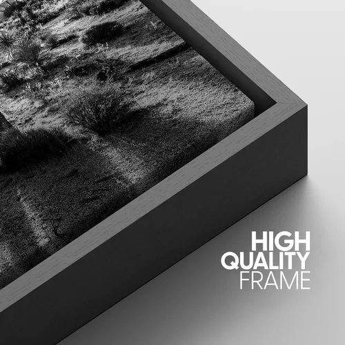 Vista 4 de IDEA4WALL Lienzo enmarcado, arte de pared con diseño de árbol Joshua de California en blanco y negro, desierto, naturaleza, desierto, fotografía