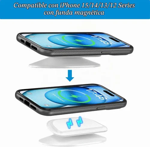 Vista 5 de PlusAcc Soporte para Show 8 (3ª generación) - Soporte de inclinación ajustable, accesorios de soporte de mesa compatibles con modelos de iPhone