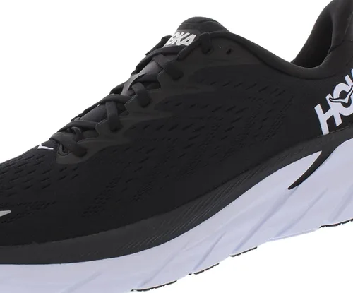 Vista 3 de Hoka One Clifton 8 - Tenis de correr para hombre, NegroBlanco
