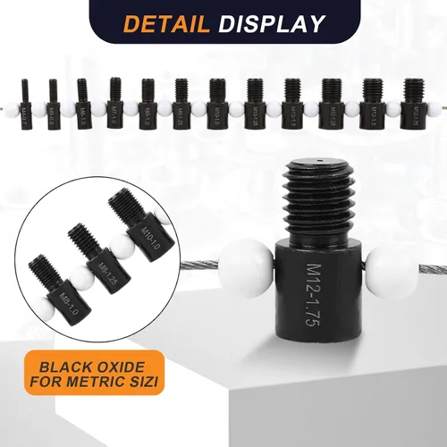 Vista 3 de Comprobador de roscas de tuercas y pernos, 26 calibres macho/hembra, 14 pulgadas y 12 métricas para comprobar rápidamente tuercas y pernos