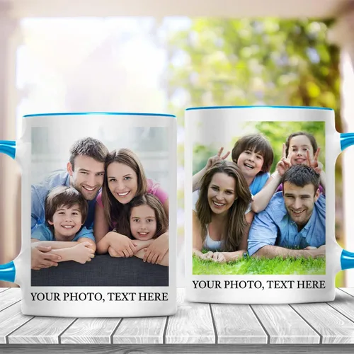 Vista 3 de winorax Tazas de café con foto personalizada, taza personalizada con texto fotográfico, haz tu propia taza, taza de café de cerámica de 11 onzas