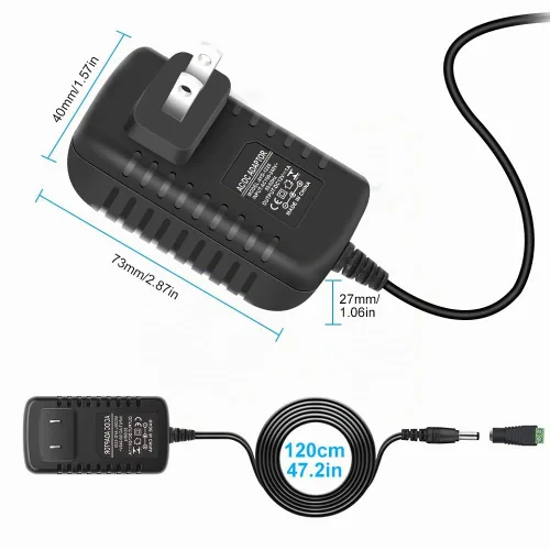 Vista 3 de Fuente de alimentación LED de 12 V 1 A, fuente de alimentación de adaptador de CA de 12 W, transformador de 100-240 V CA a 12 V CC, fuente