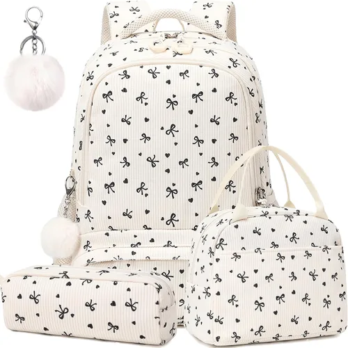Vista 30 de Juego de mochila para niñas con diseño de unicornio, mochila escolar para niños, mochila para libros para niñas, set 3 en 1, regreso a clases