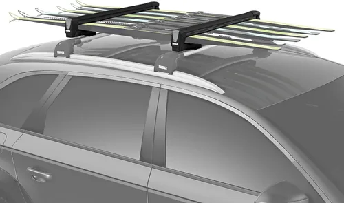 Vista 10 de Thule SnowPack Extender - Portaesquíes y snowboard (capacidad para 6 pares/4 tablas), plateado