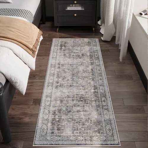 Vista 112 de Rugcomf Alfombra de Entrada de 2'x3' - Patrón Paisley, Tapete para Puerta de Entrada Interior, Floral Vintage, Lavable a Máquina, Alfombra