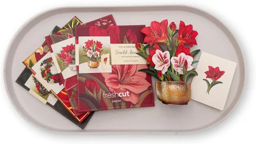 Vista 11 de FreshCut Paper Juego de 5 mini flores de cumpleaños en caja