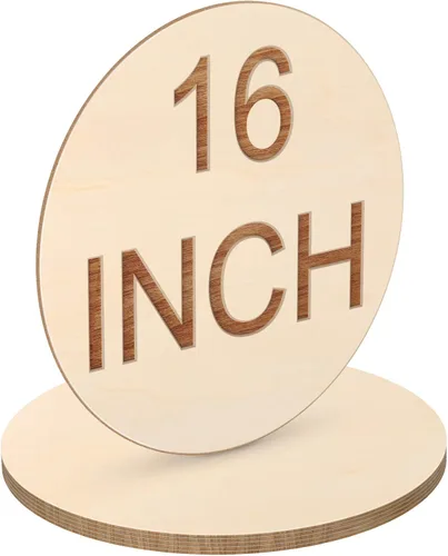 Vista 9 de Jetec Círculos redondos de madera para manualidades, discos de recortes de madera sin terminar para diseño de colgador de puerta