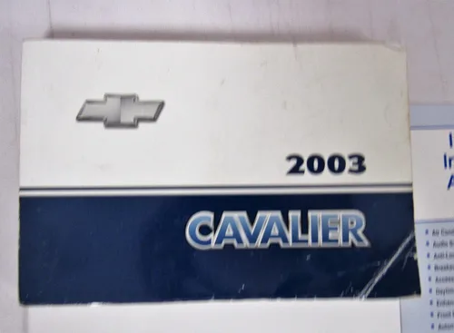 Vista 2 de 2003 Chevrolet Cavalier Owners Manual