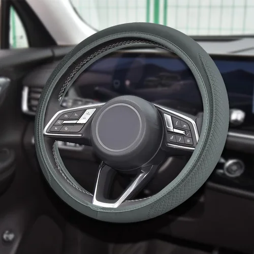 Vista 10 de Funda de Volante de Cuero Suave con Brillos, 15 Pulgadas, con Diamantes de Imitación Coloridos, Protector de Volante Elástico Automático