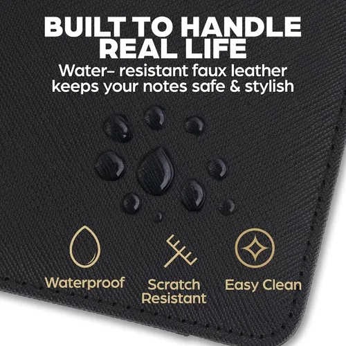 Vista 4 de Cubierta de folio premium compatible con Rocketbook Everlast, Wave, Fusion, Panda, cuaderno inteligente reutilizable - Tamaño ejecutivo A5 Old