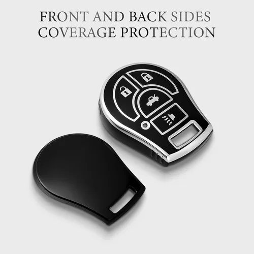 Vista 6 de OFFCURVE para Nissan Funda para Llavero, Estuche para Llave de Coche para Nissan Versa Juke Rogue Sentra Titan Armada Cube Frontier NV Infiniti FX35