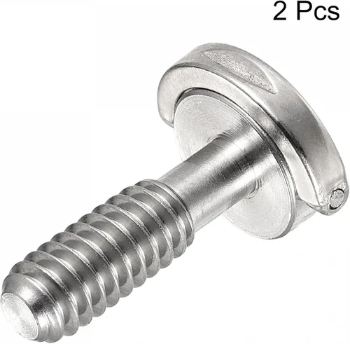 Vista 3 de uxcell Tornillo de trípode para cámara, adaptadores de tornillo de montaje macho de 1/4 pulgadas, ranurados de 0.79 pulgadas de longitud